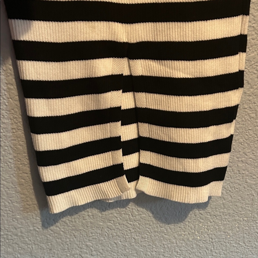 Striped Black and White Knit Dress - Picture 7 of 7